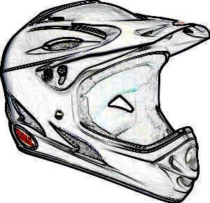 Sketch of generic downhill helmet