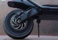 Rear disc brake of an electric scooter