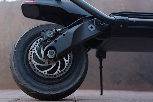 Rear disc brake of an electric scooter