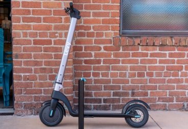 Levy electric scooter with removable battery taken out