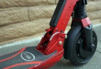 Close up of E-TWOW logo in Booster Sport electric scooter