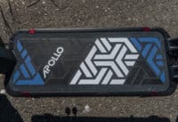 Apollo Pro deck covered with griptape and featuring the Apollo logo
