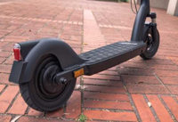 Apollo Air Pro electric scooter - low angle deck, cropped
