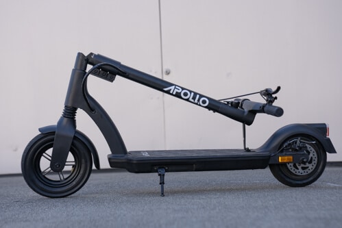 Apollo Air electric scooter - full scooter folded, side view