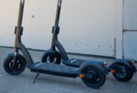 Apollo Air and Apollo Air Pro electric scooters - decks, side by side, cropped